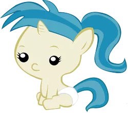 Size: 9958x8787 | Tagged: safe, artist:do-it-yourself, derpibooru import, allie way, pony, absurd resolution, alliebetes, baby, baby pony, cute, diaper, filly, foal, simple background, solo, transparent background, vector, younger