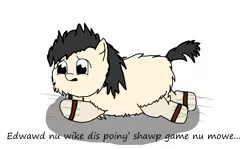 Size: 2609x1554 | Tagged: artist:inkiepie, derpibooru import, edward scissorhands, fluffy pony, fluffy pony original art, safe