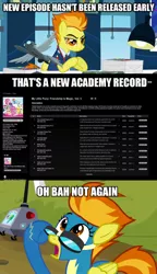 Size: 1217x2106 | Tagged: academy record, applejack, caption, derpibooru import, edit, edited screencap, fake, fluttershy, hurricane fluttershy, image macro, itunes, mane six, pinkie pie, princess celestia, rainbow dash, rarity, safe, screencap, spike, spitfire, twilight sparkle, wonderbolts academy