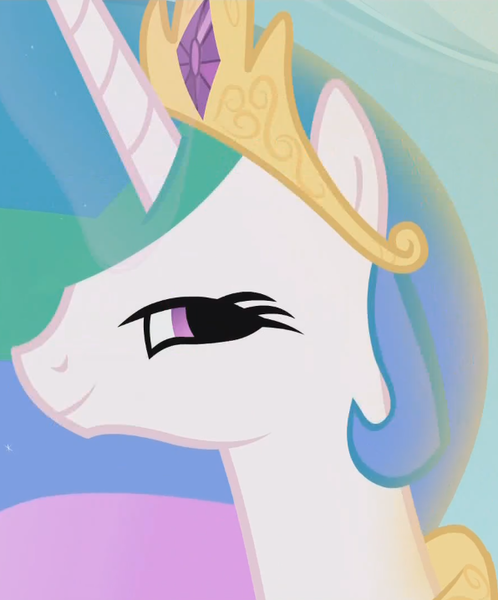 Size: 596x718 | Tagged: bedroom eyes, princess celestia, safe, solo