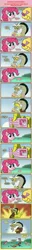 Size: 925x7297 | Tagged: safe, artist:edowaado, derpibooru import, discord, fluttershy, pinkie pie, draconequus, earth pony, pegasus, pony, angry, bush, comic, crossover, element of kindness, eye twitch, faceclaw, facepalm, female, hill, id, laughing, manray, mare, mermaid man and barnacle boy iii, parody, patrick star, reference, smiling, speech bubble, spongebob squarepants, tickle belt, tickle torture, tickling, wallet