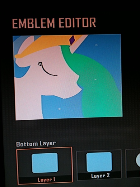 Size: 2048x1536 | Tagged: safe, derpibooru import, princess celestia, black ops 2, call of duty, emblem, emblem editor