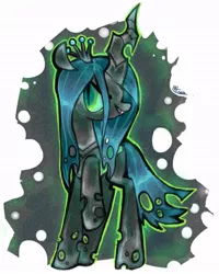 Size: 625x780 | Tagged: safe, artist:aerostatanomaly, derpibooru import, queen chrysalis, changeling, changeling queen, female, lowres, solo