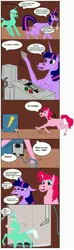 Size: 1536x5168 | Tagged: artist:eratosthenes-fan1, centaur, comic, derpibooru import, hoers, lyra heartstrings, pinkie pie, safe, twilight sparkle