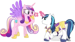 Size: 10770x5970 | Tagged: absurd resolution, artist:90sigma, derpibooru import, marriage proposal, princess cadance, ring, safe, shining armor, simple background, transparent background, vector