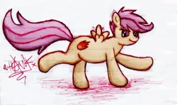 Size: 1162x687 | Tagged: artist:urbanhawk, derpibooru import, older, safe, scootaloo, sketch, swagger