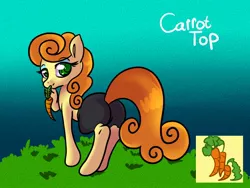 Size: 1400x1050 | Tagged: suggestive, artist:cotton, derpibooru import, carrot top, golden harvest, carrot, carrot bottom, eyeliner, goldenbutt, image, irc, jpeg, plot, solo