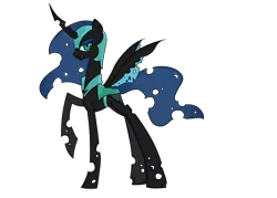 Size: 900x643 | Tagged: artist:annehairball, derpibooru import, fusion, nightmare moon, queen chrysalis, safe
