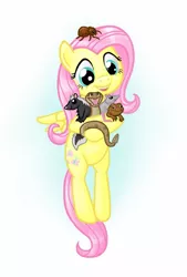 Size: 743x1098 | Tagged: artist:greentriceratops, derpibooru import, fluttershy, frog, rat, rattlesnake, safe, skunk, snake, tarantula