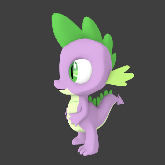 Size: 540x540 | Tagged: 3d, artist:roxenmage, baby dragon, blender, derpibooru import, dragon, safe, spike