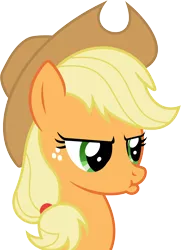 Size: 5500x7600 | Tagged: absurd resolution, applejack, artist:flizzick, derpibooru import, pouting, safe, simple background, solo, transparent background, vector