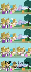 Size: 2533x5785 | Tagged: safe, artist:greyone, derpibooru import, applejack, fluttershy, pinkie pie, rainbow dash, rarity, twilight sparkle, comic, math, minimalist, not salmon, wat