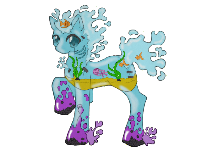 Size: 640x480 | Tagged: aquarium, artist:fauxydingo92, derpibooru import, elemental, fish, goo pony, original species, ponified, safe, simple background, solo, transparent background, water, water elemental, water pony