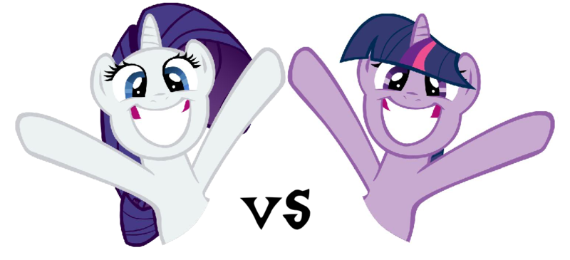 Size: 1045x477 | Tagged: safe, derpibooru import, rarity, twilight sparkle, 4chan, irrational exuberance, meme, vs