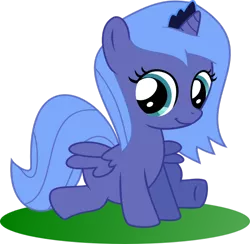 Size: 900x878 | Tagged: safe, artist:ulyssesgrant, derpibooru import, princess luna, pony, cute, filly, simple background, sitting, solo, transparent background, vector, woona