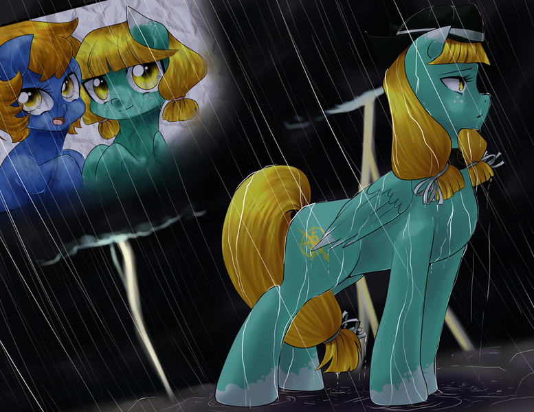 Size: 900x695 | Tagged: safe, artist:quila111, derpibooru import, oc, unofficial characters only, pegasus, pony, rain