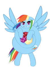 Size: 1280x1710 | Tagged: artist:aisuroma, cream cheese, danish, dead source, derpibooru import, fat, fruit, rainblob dash, rainbow danish, rainbow dash, safe