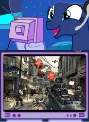 Size: 563x771 | Tagged: black ops 2, derpibooru import, exploitable meme, gamer luna, isa, meme, militia, princess luna, safe, tv meme