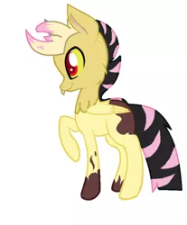 Size: 400x484 | Tagged: artist:teresaisahob1234, derpibooru import, draconequus, draconequus oc, hybrid, interspecies offspring, oc, offspring, parent:discord, parent:fluttershy, parents:discoshy, safe, simple background, solo, unnamed oc, unofficial characters only, white background