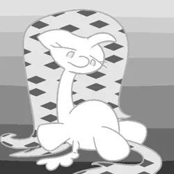 Size: 500x500 | Tagged: safe, artist:princess ataxia, derpibooru import, oc, oc:princess ataxia, unofficial characters only, alicorn, pony, ask princess ataxia, alicorn oc, grayscale, monochrome, sad, solo