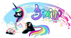 Size: 1000x537 | Tagged: safe, artist:yamino, derpibooru import, oc, oc:yamino, unofficial characters only, alicorn, pony, alicorn oc, clothes, hoodie, neon, scene kid, solo