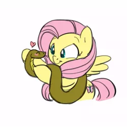 Size: 521x522 | Tagged: artist:carnifex, derpibooru import, fluttershy, safe, snake