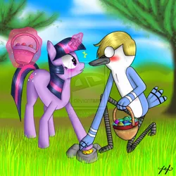 Size: 900x900 | Tagged: artist:leffenkitty, blondecai, derpibooru import, mordecai, mordetwi, safe, shipping, twilight sparkle, watermark