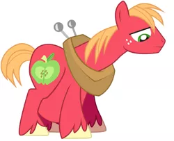 Size: 1127x917 | Tagged: safe, derpibooru import, big macintosh, earth pony, pony, big pregintosh, image, looking down, male, male pregnancy, png, pregnant, pregnant edit, sad, show accurate, solo, stallion