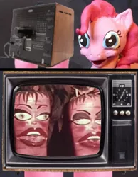 Size: 699x900 | Tagged: carrot, creepy, derpibooru import, exploitable meme, meme, nightmare fuel, pinkie pie, safe, sculpture, tv meme