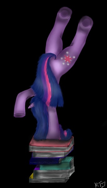 Size: 656x1151 | Tagged: artist:kito, book, derpibooru import, russian, safe, twilight sparkle, upside down, wat