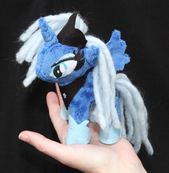 Size: 1022x1050 | Tagged: artist:draglaplushies, derpibooru import, hand, irl, photo, plushie, princess luna, safe, solo