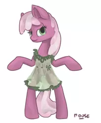 Size: 1200x1460 | Tagged: suggestive, artist:cynicalmoose, derpibooru import, cheerilee, pony, 30 minute art challenge, bipedal, clothes, nightgown