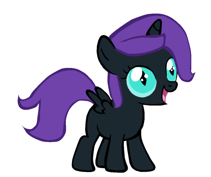 Size: 1070x899 | Tagged: safe, artist:bronyboy, derpibooru import, oc, oc:nyx, unofficial characters only, alicorn, alicorn oc, female, filly, simple background, solo, transparent background