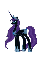 Size: 7323x10630 | Tagged: safe, artist:silverarrow87, derpibooru import, oc, oc:nyx, unofficial characters only, alicorn, pony, fanfic:past sins, absurd resolution, alicorn oc, armor, crown, ethereal mane, fanfic art, hoof shoes, jewelry, male, older, regalia, rule 63, simple background, slit pupils, solo, stallion