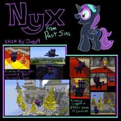 Size: 1000x1000 | Tagged: artist:jovey4, canterlot, castle, derpibooru import, fanfic:past sins, minecraft, minecraft skin, oc, oc:nyx, safe, screencap, unofficial characters only