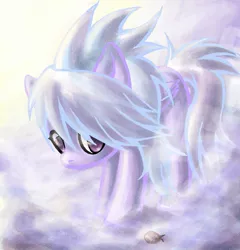 Size: 893x929 | Tagged: safe, artist:midnameowfries, derpibooru import, cloudchaser, insect, ladybug, pegasus, pony, cloud, female, mare, solo