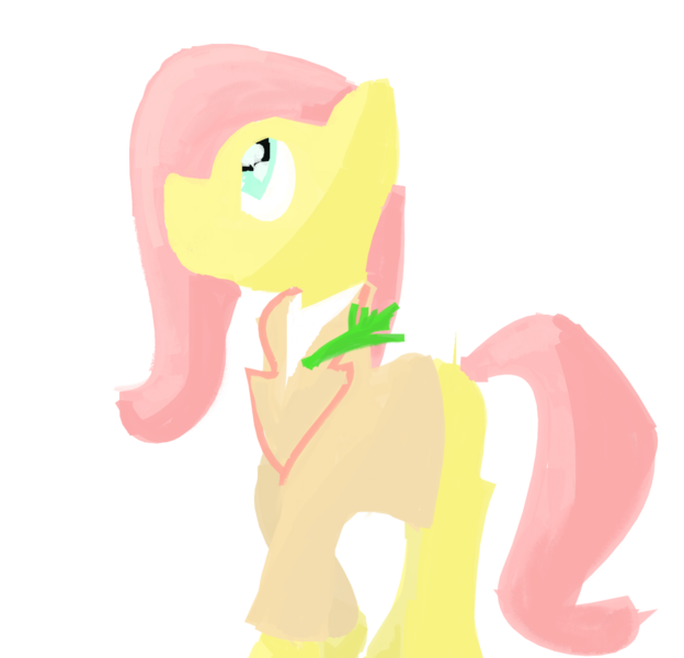 Size: 1168x1123 | Tagged: safe, artist:soupepotage, derpibooru import, fluttershy, doctor who, fifth doctor, frock coat