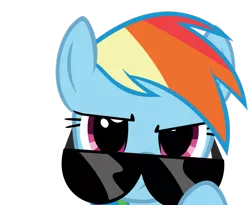 Size: 987x810 | Tagged: safe, artist:dasduriel, derpibooru import, rainbow dash, pegasus, pony, glasses, looking at you, rainbowlicious, simple background, solo, sunglasses, transparent background, vector