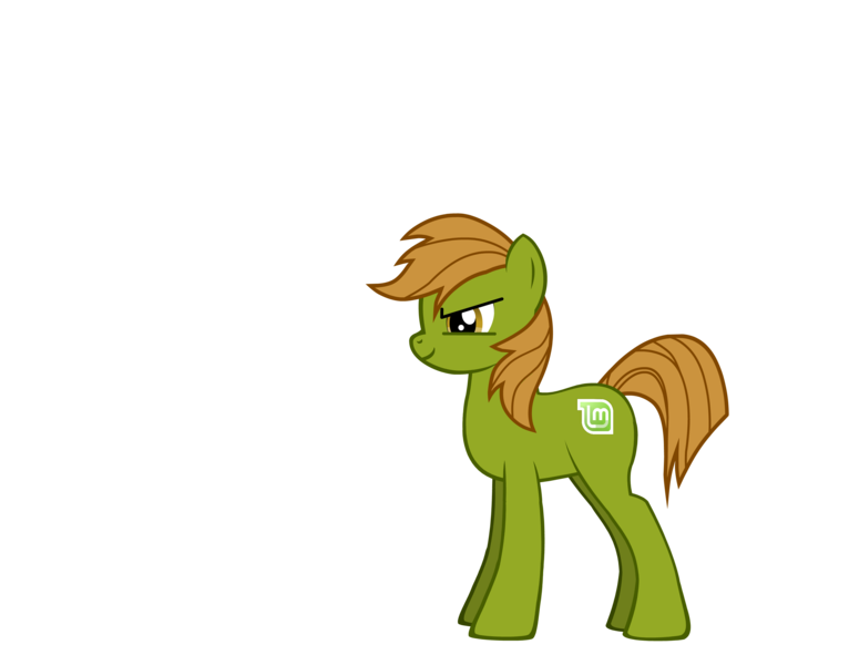 Size: 3320x2600 | Tagged: safe, derpibooru import, ponified, earth pony, pony, pony creator, linux, linux mint, simple background, transparent background, vector