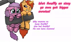 Size: 1024x610 | Tagged: artist:inkiepie, crying, derpibooru import, fluffy pony, fluffy pony foals, industrial handlers, safe