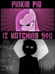 Size: 1028x1380 | Tagged: always watching, comic, crossover, derpibooru import, frown, glare, glasses, gritted teeth, human, pinkamena diane pie, pinkie pie, proxy, semi-grimdark, silhouette, the observer, tribetwelve