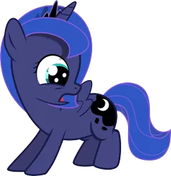 Size: 5021x5157 | Tagged: safe, artist:implatinum, derpibooru import, princess luna, pony, absurd resolution, cute, filly, simple background, solo, transparent background, vector, woona