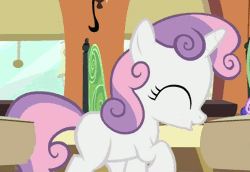 Size: 628x432 | Tagged: animated, derpibooru import, just for sidekicks, safe, screencap, sweetie belle, trotting, trotting in place