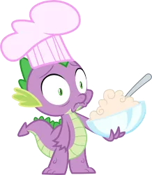 Size: 6000x6894 | Tagged: absurd resolution, artist:thorinair, chef, chef's hat, derpibooru import, faic, hat, just for sidekicks, safe, simple background, solo, spike, transparent background, vector, why