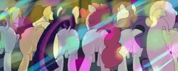 Size: 1539x614 | Tagged: suggestive, artist:colorlesscupcake, derpibooru import, applejack, fluttershy, pinkie pie, rainbow dash, rarity, twilight sparkle, earth pony, pegasus, pony, unicorn, featureless crotch, implied anus, implied labia, mane six, mane six plots, plot, plotline