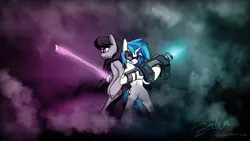 Size: 1920x1080 | Tagged: artist:zedrin, derpibooru import, octavia melody, safe, vinyl scratch