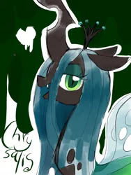 Size: 600x800 | Tagged: safe, artist:momo, derpibooru import, queen chrysalis, heart