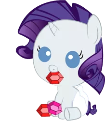 Size: 381x437 | Tagged: safe, artist:convoykaiser, derpibooru import, rarity, pony, baby, baby pony, diaper, filly, foal, gem, simple background, solo, transparent background