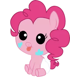 Size: 406x448 | Tagged: safe, artist:convoykaiser, derpibooru import, pinkie pie, pony, baby, baby pie, baby pony, diaper, filly, foal, simple background, solo, transparent background