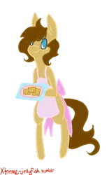 Size: 469x750 | Tagged: safe, artist:xtreme-jellyfish, derpibooru import, oc, unofficial characters only, pony, 30 minute art challenge, bipedal, waffle